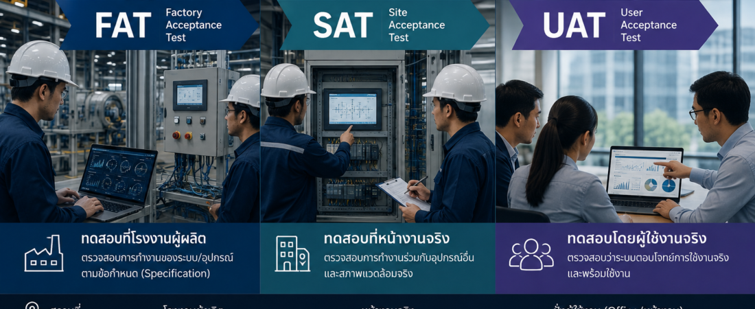 FAT, SAT และ UAT ต่างกันอย่างไร?